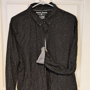 Michael Brandon XL men's button up shirt Starry night sky print
